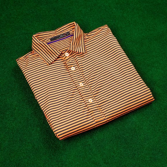 RLX Ralph Lauren Other - RLX Ralph Lauren Orange/Black Striped Polo